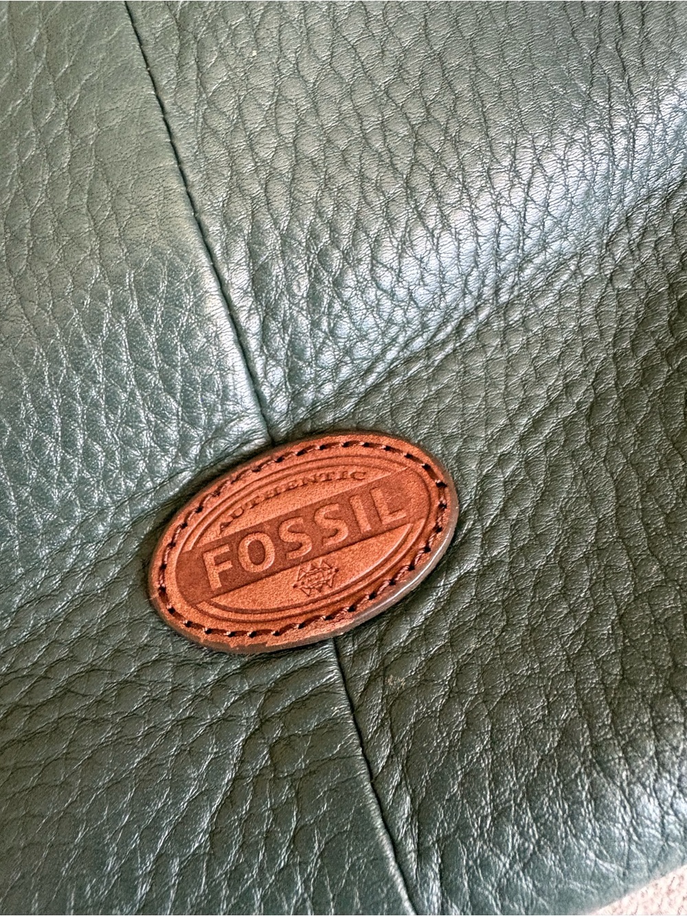 Fossil Teal Green Morgan Traveler Pebbled Leather Crossbody Messenger Bag Boho - Picture 3 of 10